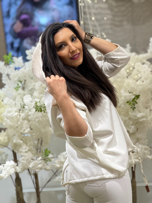 Jacheta cu gluga si imprimeu stelute [5]