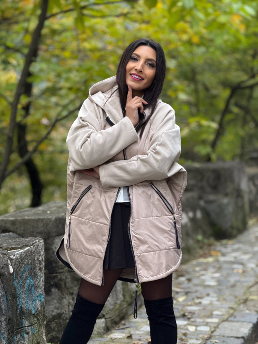Jacheta cu gluga si insertii matlasate [8]