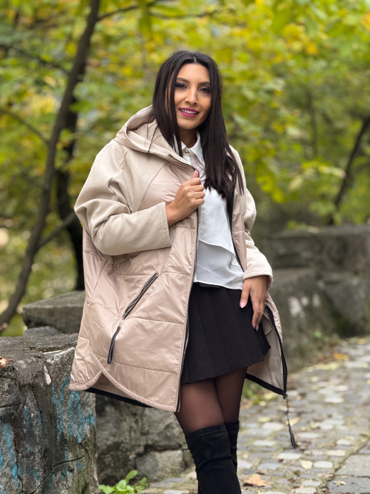 Jacheta cu gluga si insertii matlasate [6]