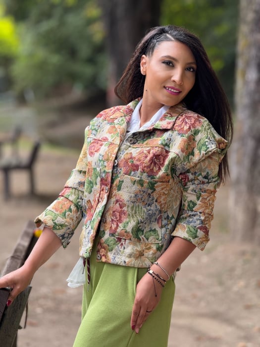 Jacheta cu imprimeu floral [4]