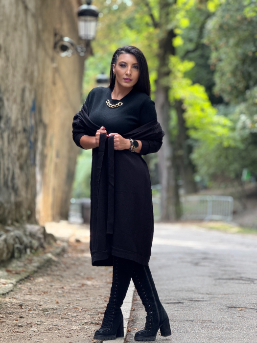 Jacheta desfacuta cu broderie [2]
