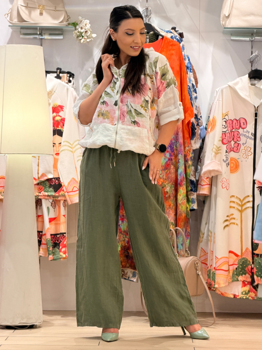 Jacheta din in cu flori [7]