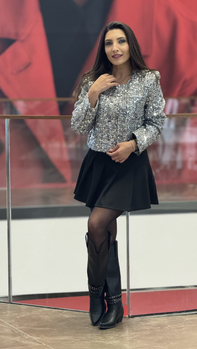 Jacheta gri cu paiete [2]