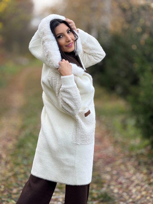 Jacheta lunga cu blanita la gluga si buzunare [7]