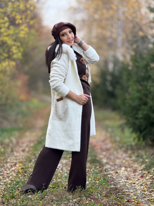 Jacheta lunga cu blanita la gluga si buzunare [2]