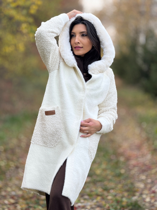 Jacheta lunga cu blanita la gluga si buzunare [6]