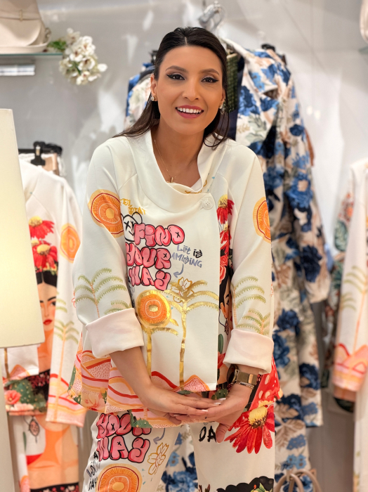 Jacheta scurta cu imprimeu Frida [2]