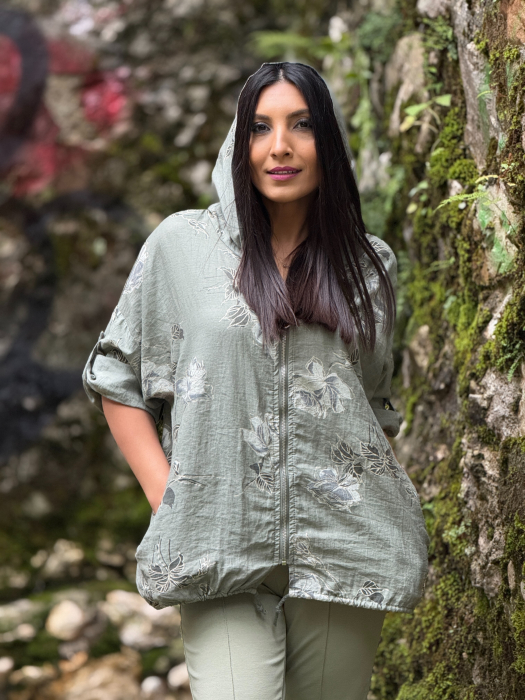 Jacheta verde cu sclipici [2]