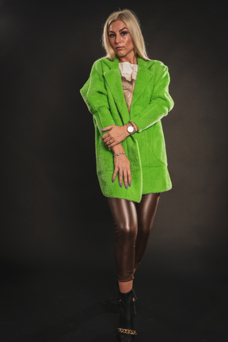 Jacheta verde din lana cu buzunare [2]