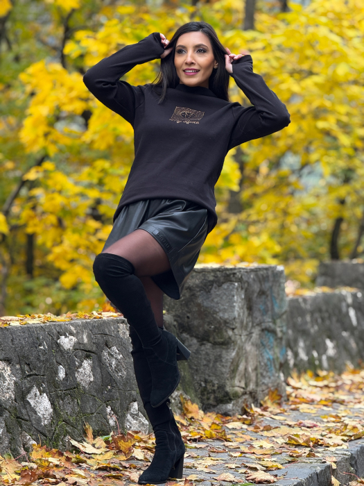 Maleta neagra cu imprimeu diamant [5]