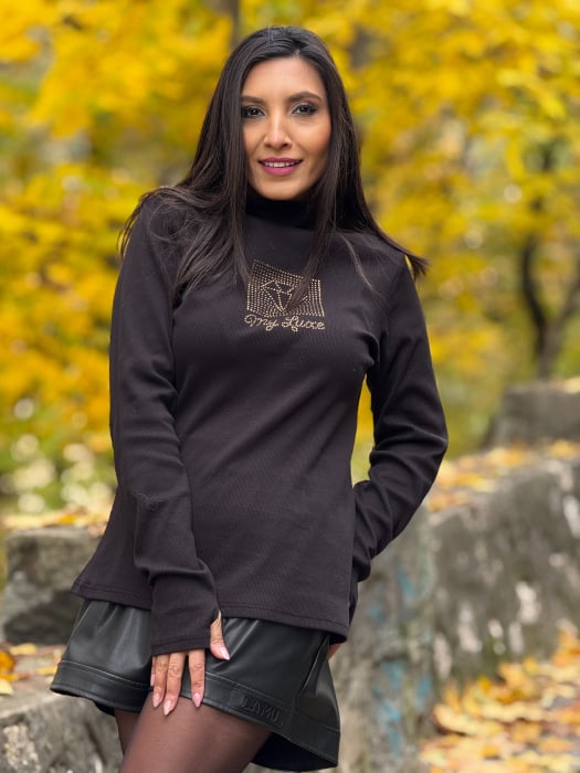 Maleta neagra cu imprimeu diamant [3]