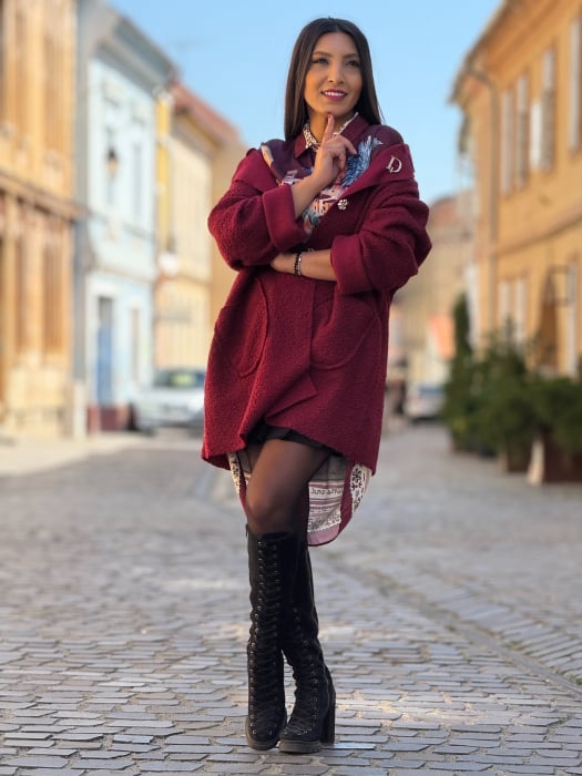 Palton cu nasturi si buzunare [5]