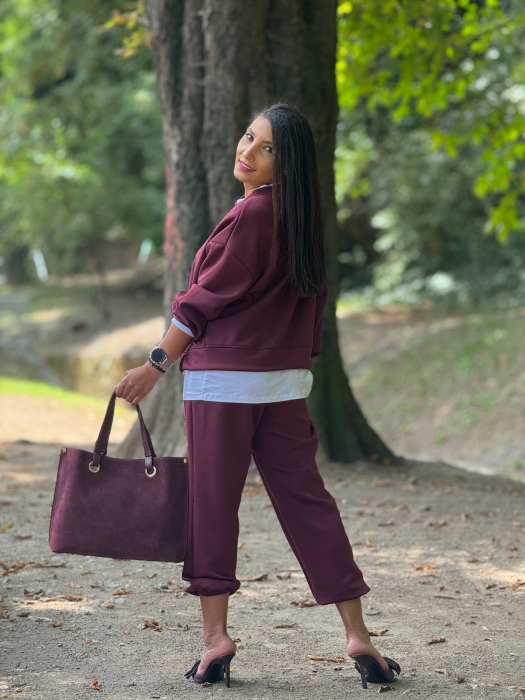 Costum bordo cu pantaloni [5]