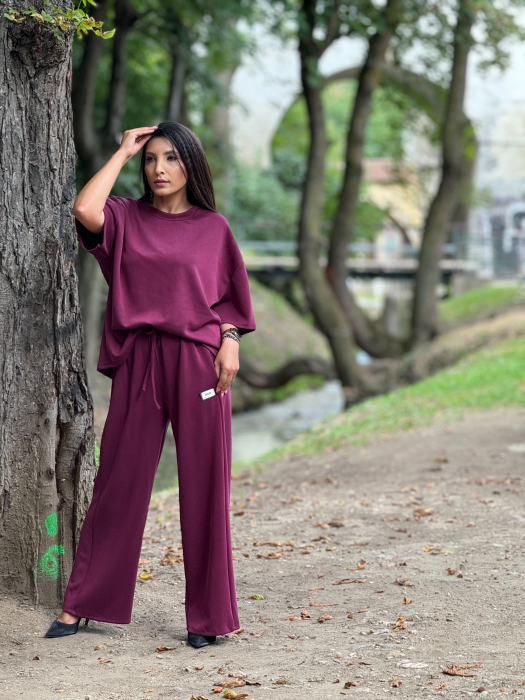 Pantaloni casual cu snur si elastic in talie [1]