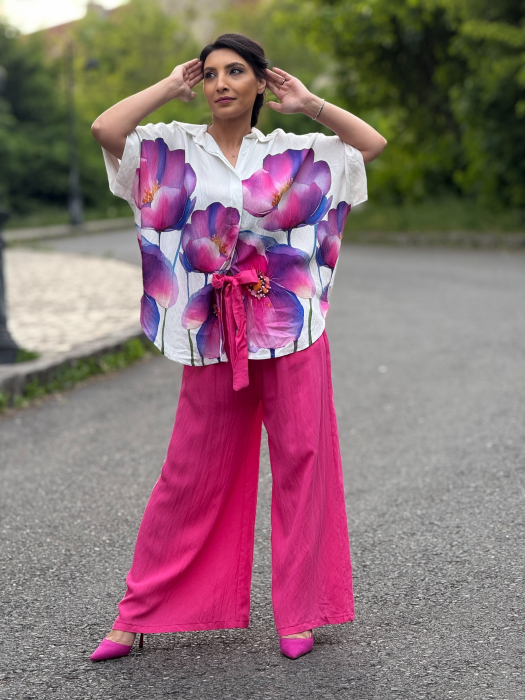 Pantaloni cu buzunare si elastic in talie [7]