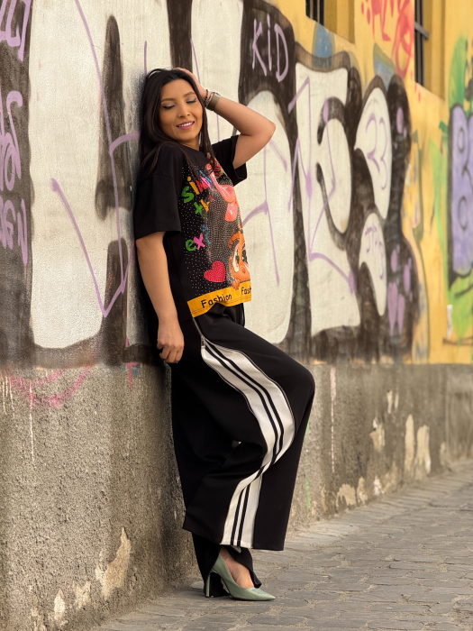 Pantaloni cu fermoar pe lateral [6]