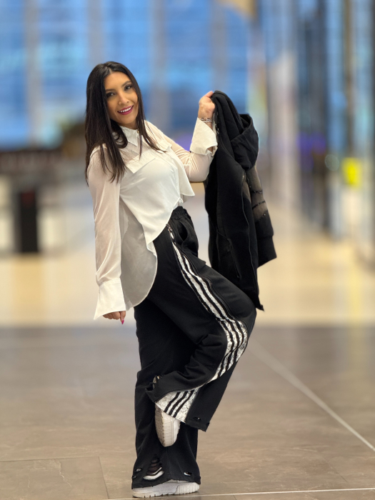 Pantaloni cu fermoar si dantela [4]