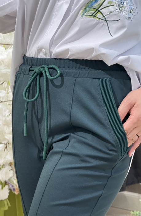Pantaloni Casual cu Șnur și Buzunare Laterale [5]