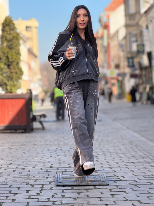 Pantaloni din bumbac cu capse [3]