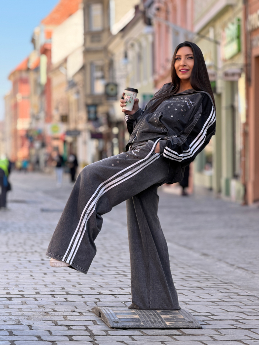 Pantaloni din bumbac cu capse [4]