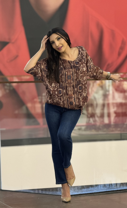 Pantaloni din jeans cu cordon in talie [2]