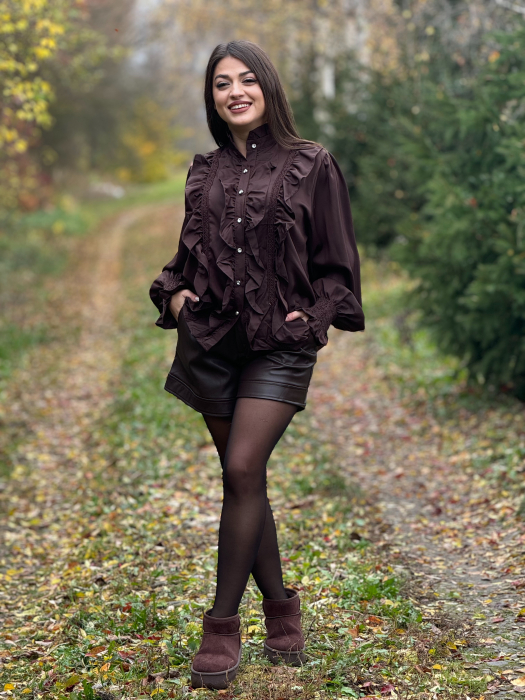 Pantaloni din piele ecologica cu buzunare [1]