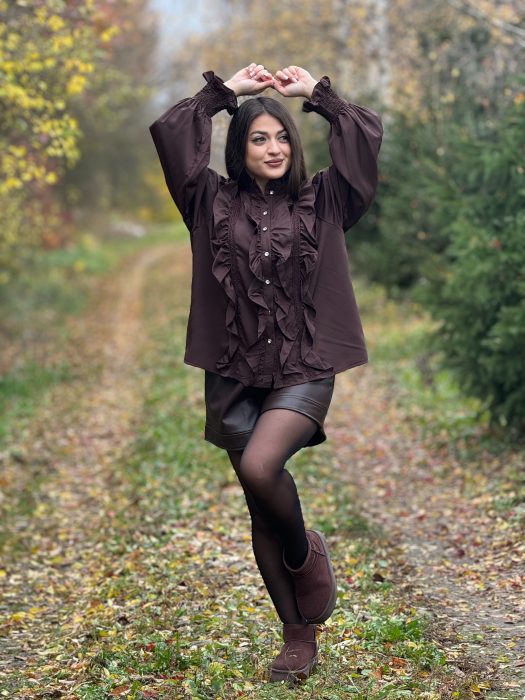 Pantaloni din piele ecologica cu buzunare [3]