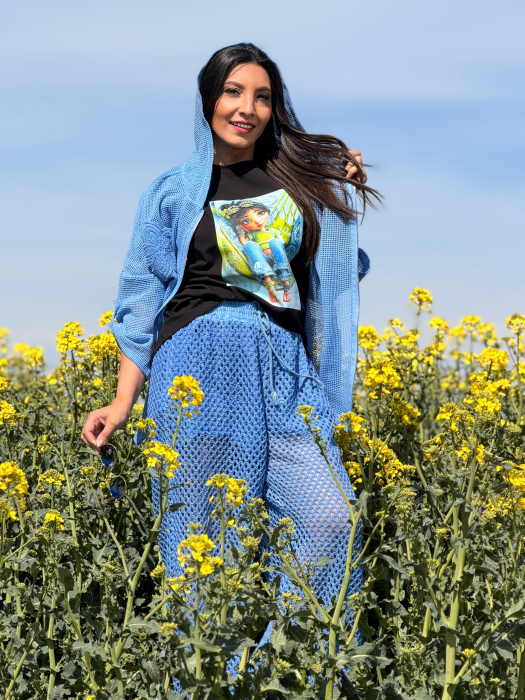 Pantaloni din plasa cu buzunare [5]