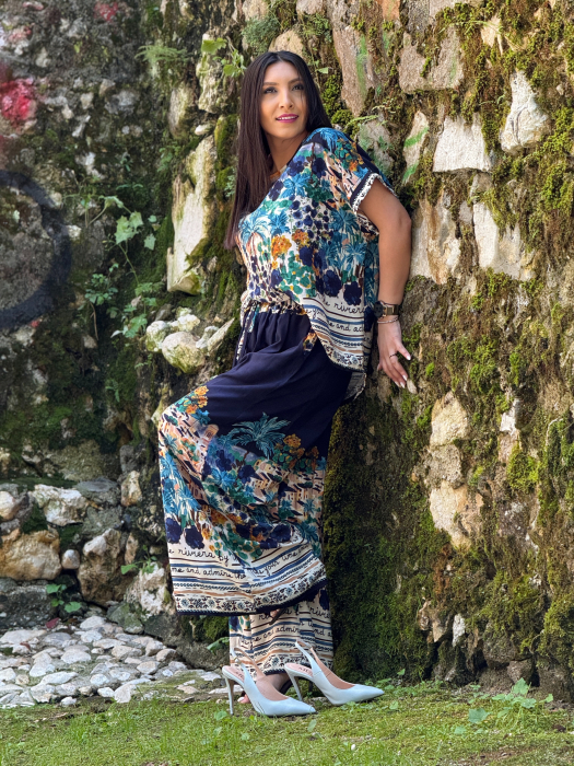 Pantaloni din vascoza 100% cu imprimeu [2]