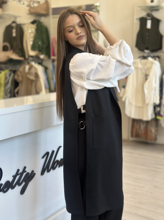 Pantaloni negrii cu elastic in talie [3]