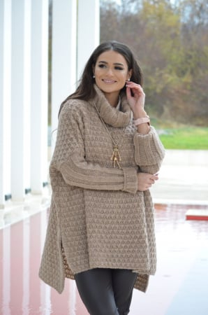 Pulover tricotat cu gat inalt [2]