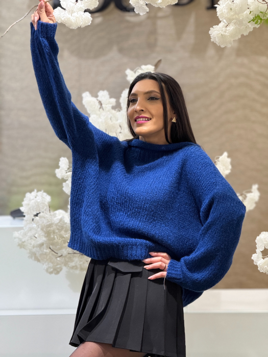 Pulover tricotat cu gat rulat [3]