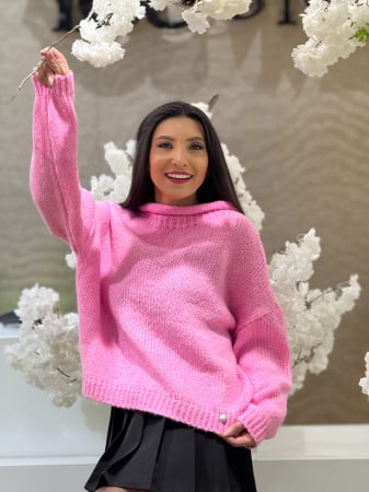 Pulover tricotat cu gat rulat [1]