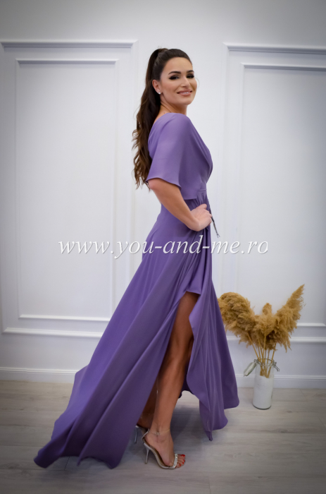 Rochie asimetrica cu detaliu in talie [7]