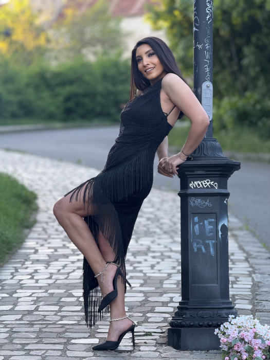 Rochie asimetrica cu franjuri [4]