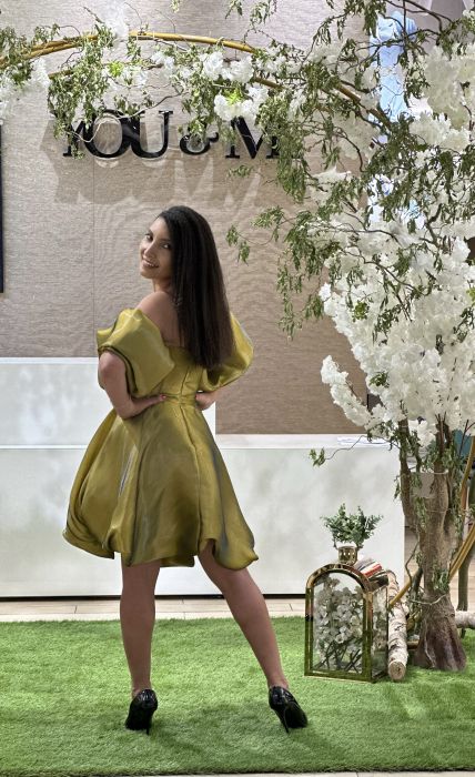 Rochie scurta in clos cu maneci lasate [3]