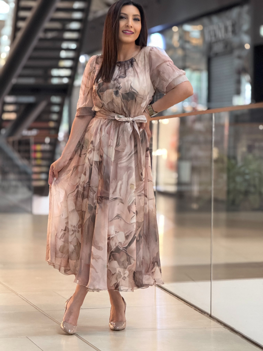 Rochie bej cu flori [2]