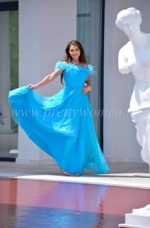 Rochie bleo din tull cu pene [3]