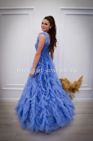 Rochie bleo din tulle cu volane [4]