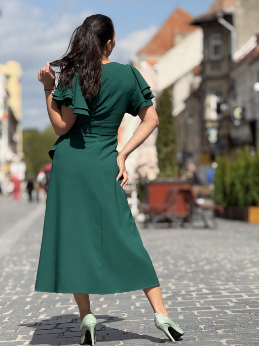 Rochie cambrata cu anchior si floare aplicata [7]