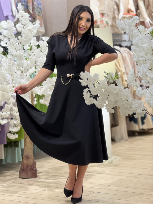 Rochie cu anchior si curea in talie [2]