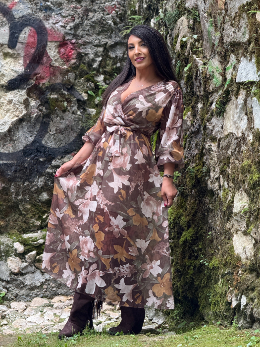 Rochie cu anchior si imprimeu flori [7]