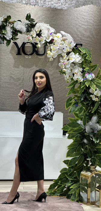Rochie cu anchior si imprimeu mov [2]