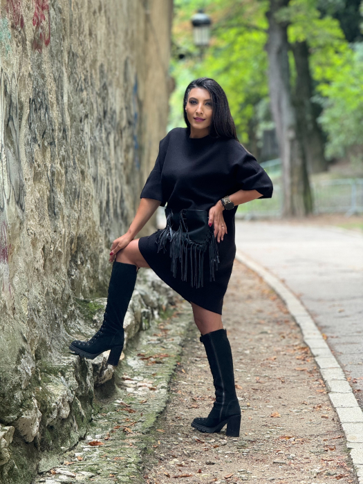 Rochie cu buzunare cu franjuri [2]
