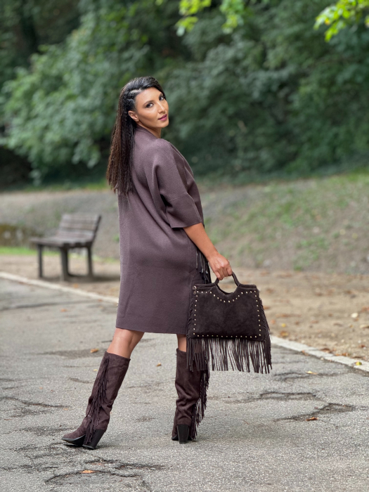 Rochie cu buzunare cu franjuri [4]
