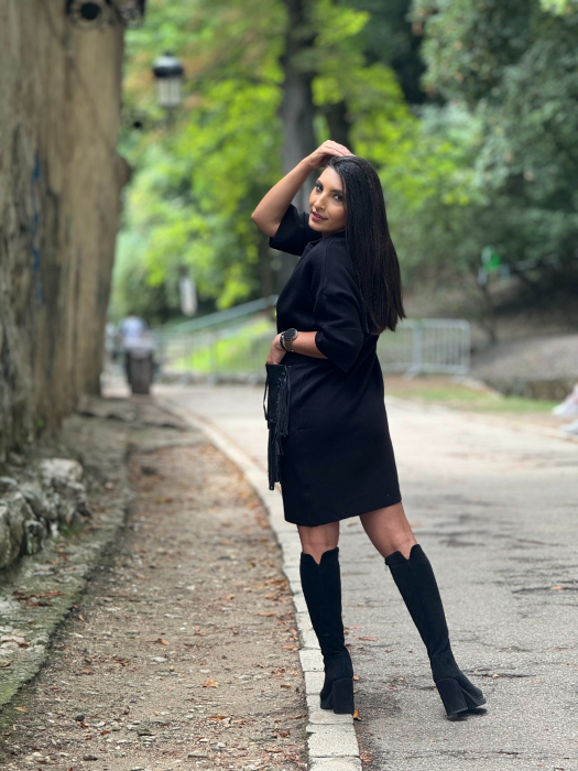 Rochie cu buzunare cu franjuri [4]