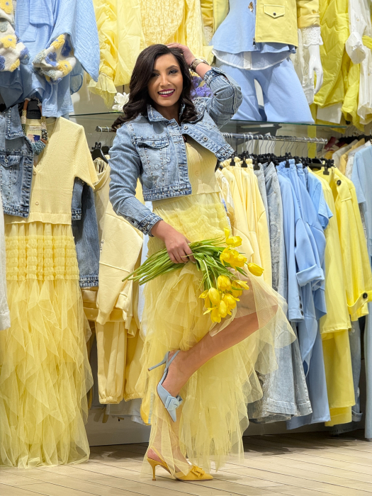 Rochie cu decolteu in V si tulle in partea de jos [8]