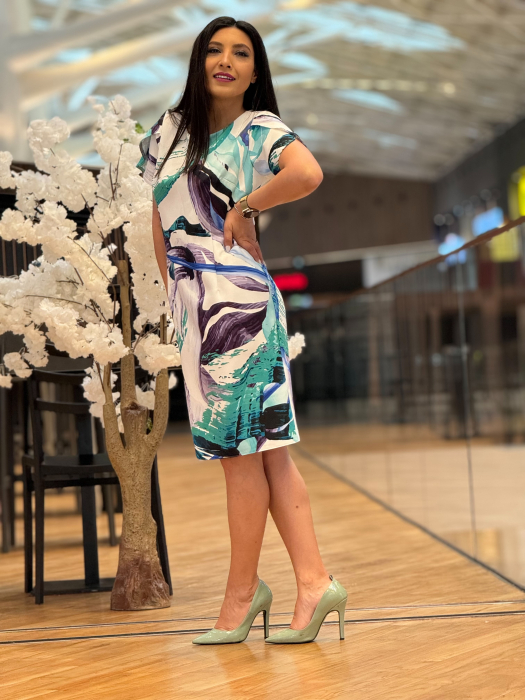 Rochie cu detalii mov [3]