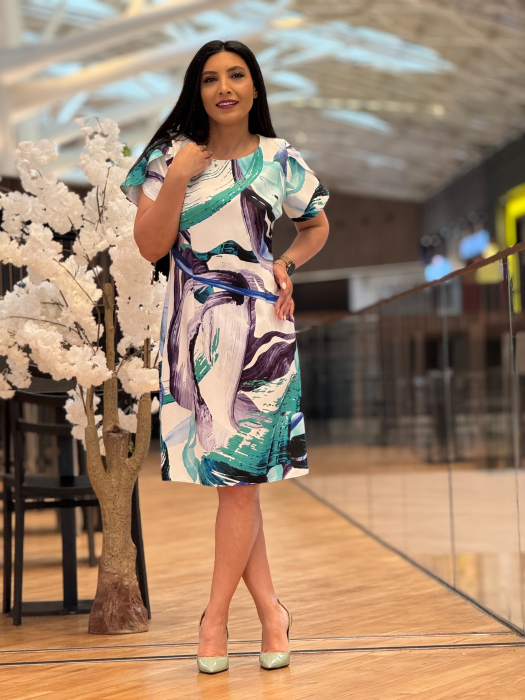 Rochie cu detalii mov [2]