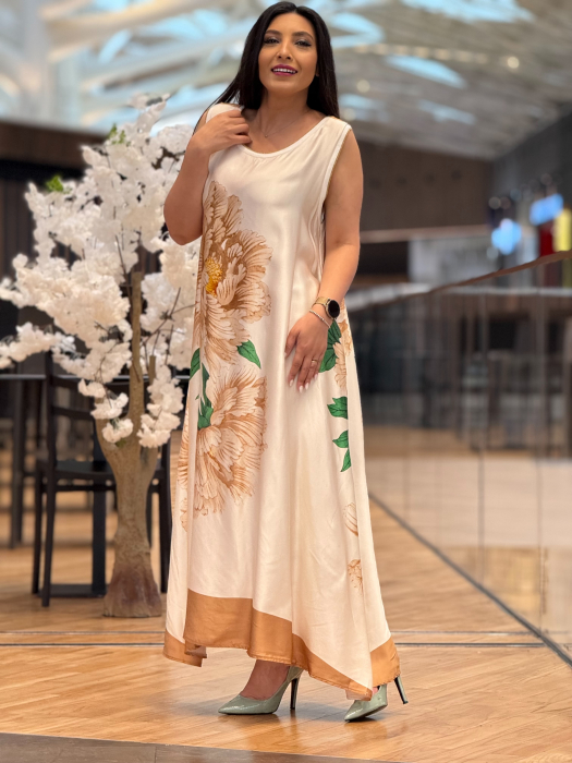 Rochie cu floare bej [3]